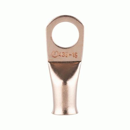 METRA ELECTRONICS COPPER UNINSULATED RING TERMINAL 4 GAUGE 3/8 INCH CUR438